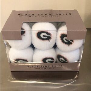 Georgia Bulldogs Plush Snow Balls nwt university of georgia uga set of 12